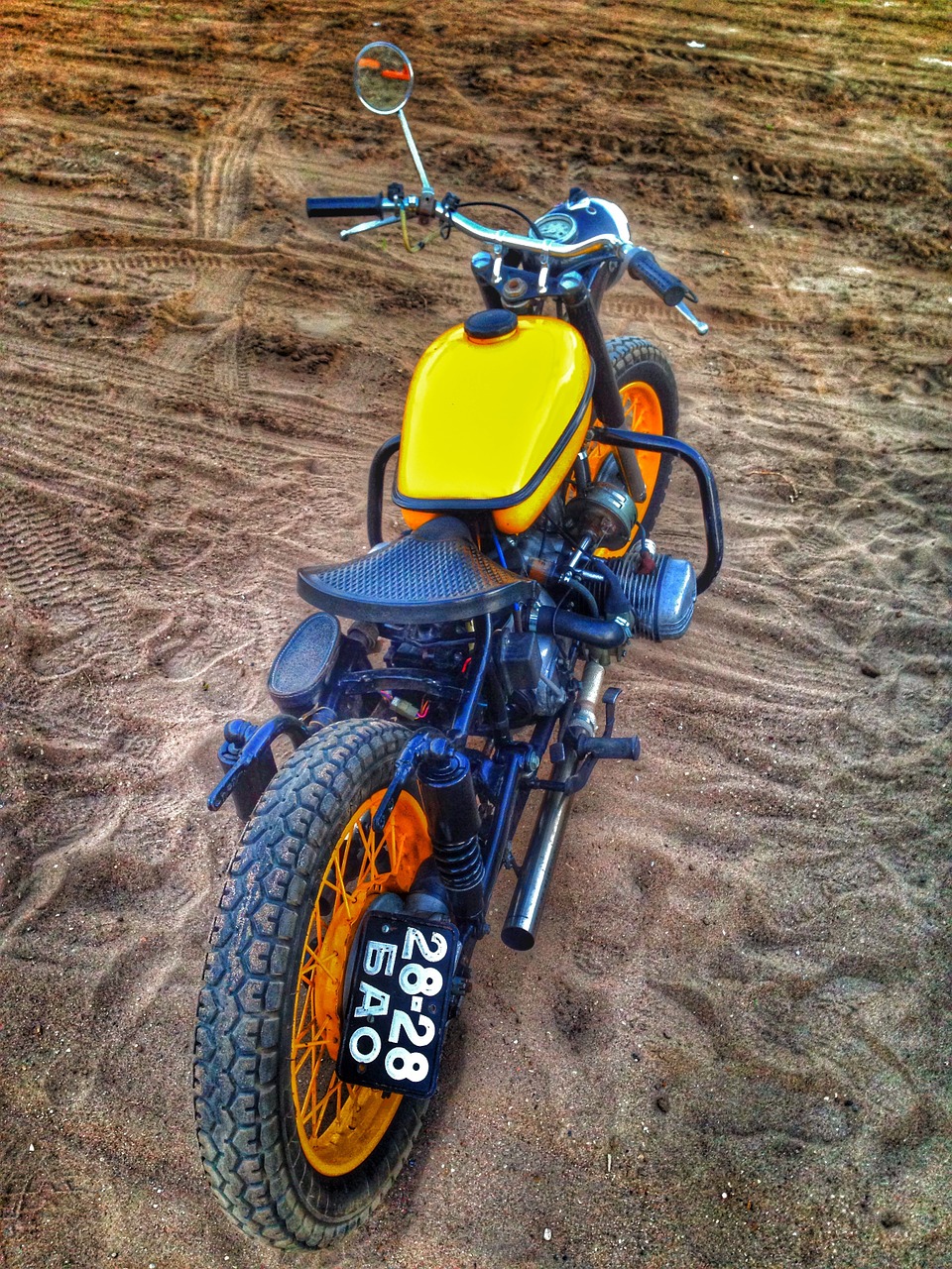 motorcycle ural sand free photo