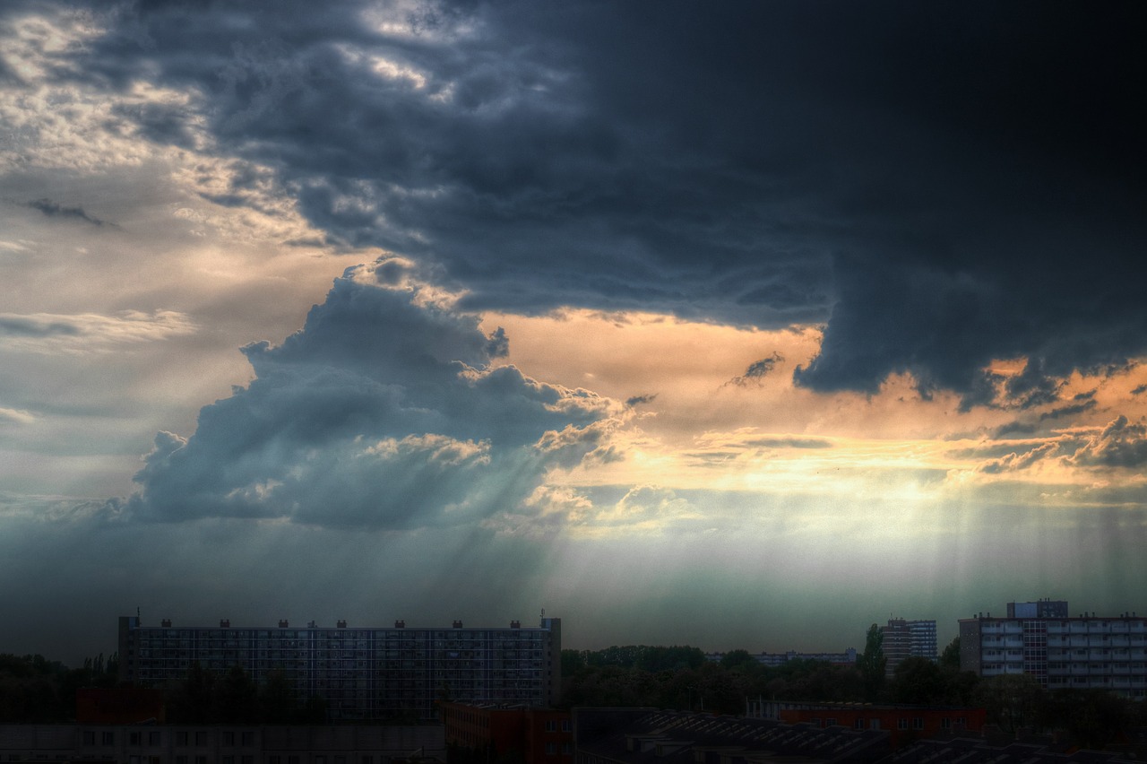 urban clouds weather free photo