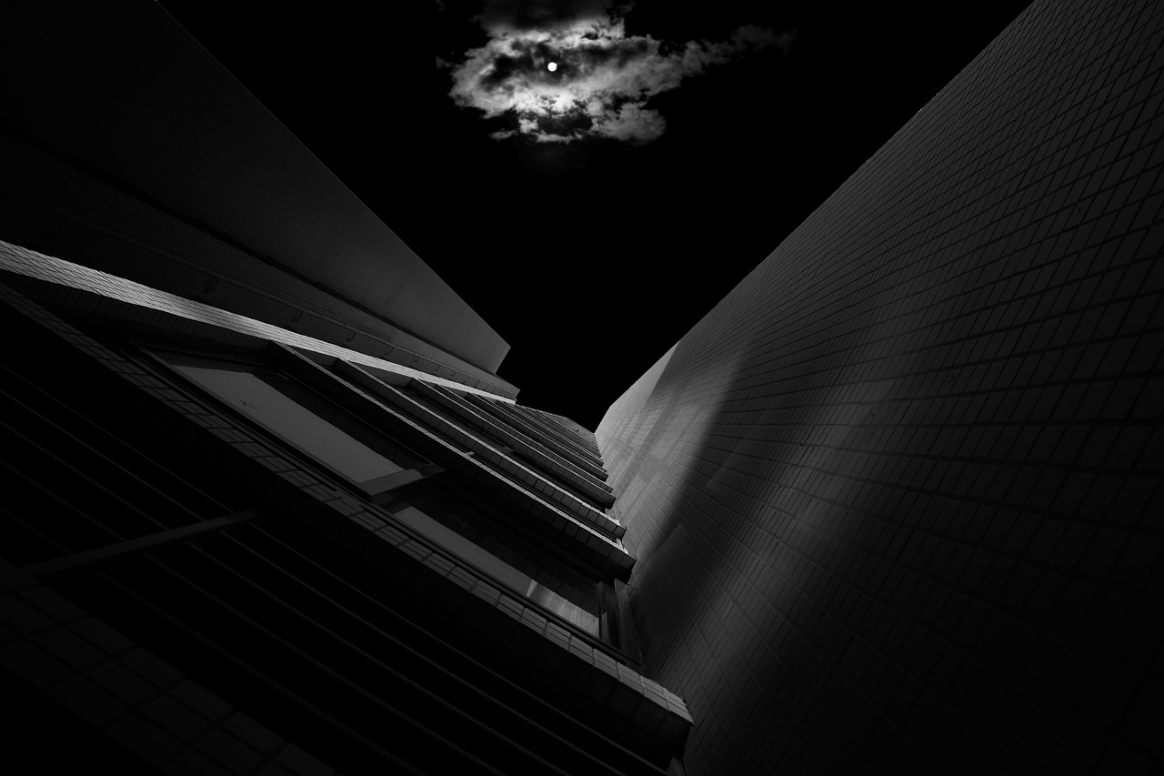 urban architecture black and white art free photo