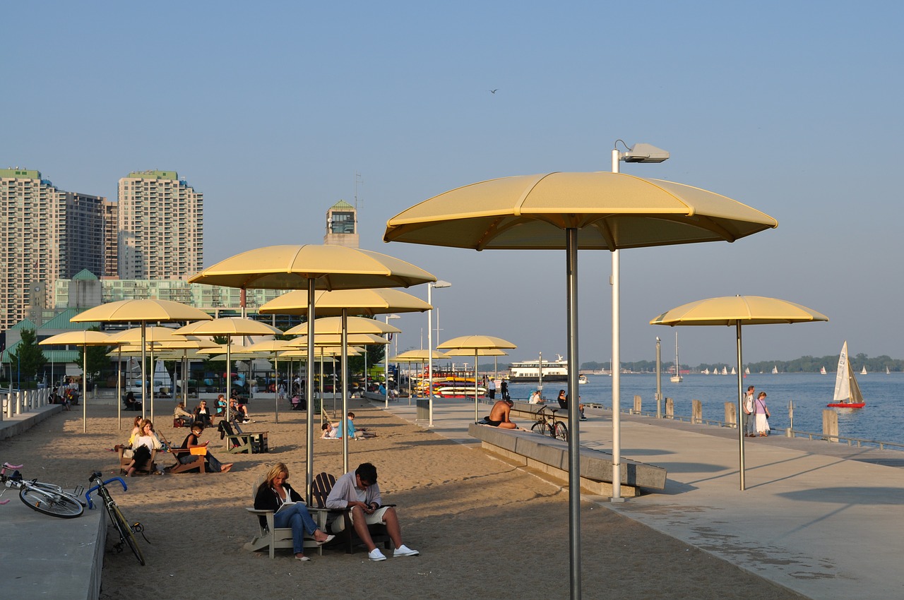 urban beach toronto quay free photo