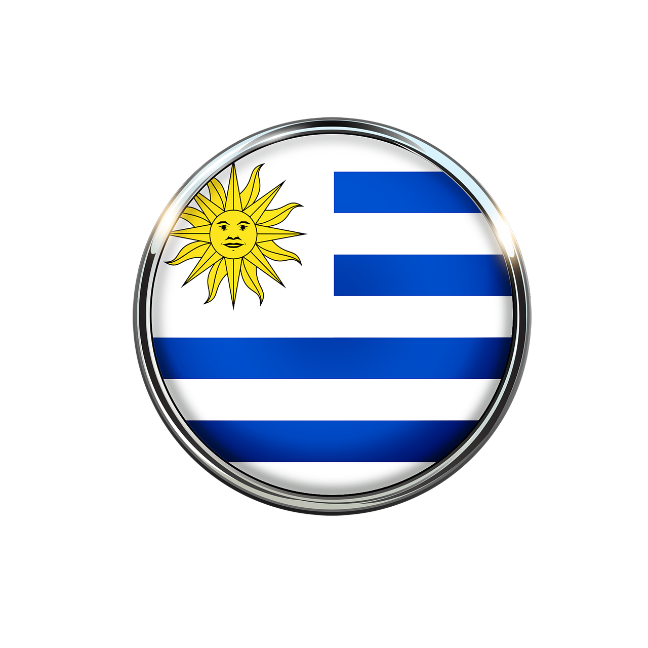 uruguay flag circle free photo