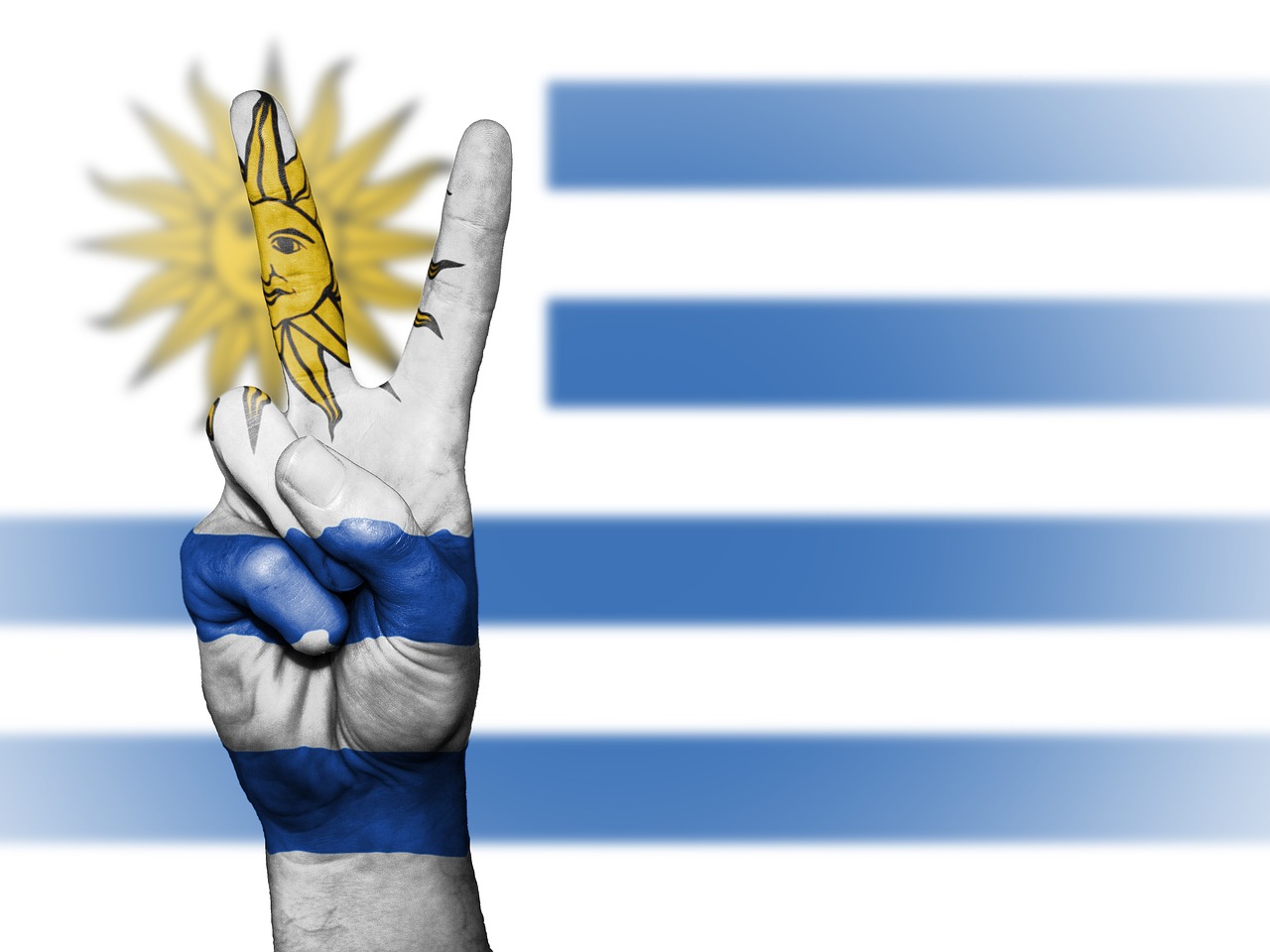 uruguay peace hand free photo