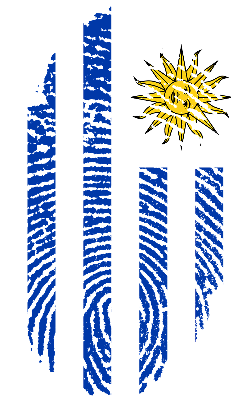 uruguay flag fingerprint free photo