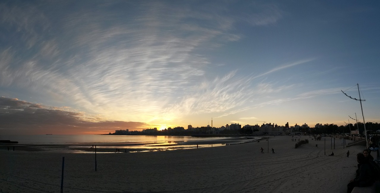 uruguay sunset sky free photo