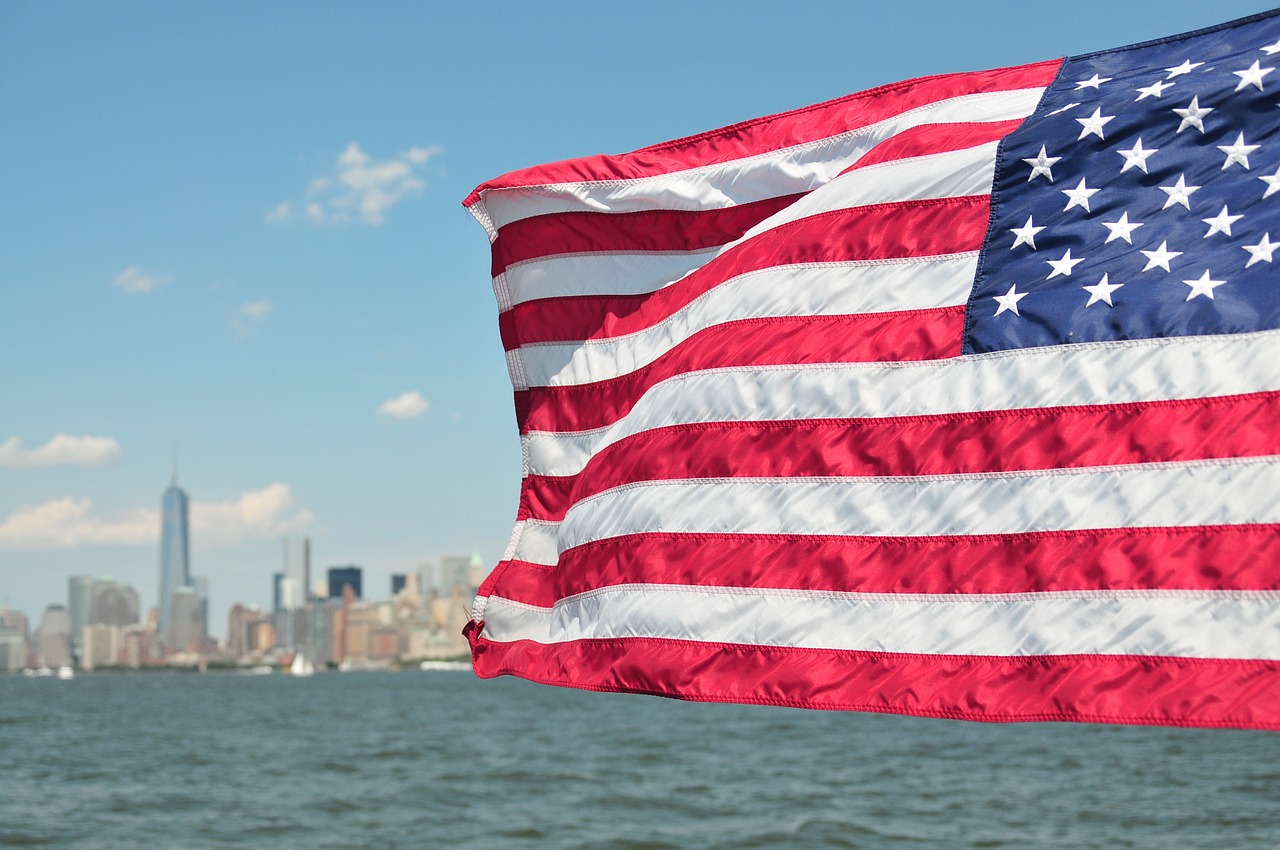 usa flag new york free photo