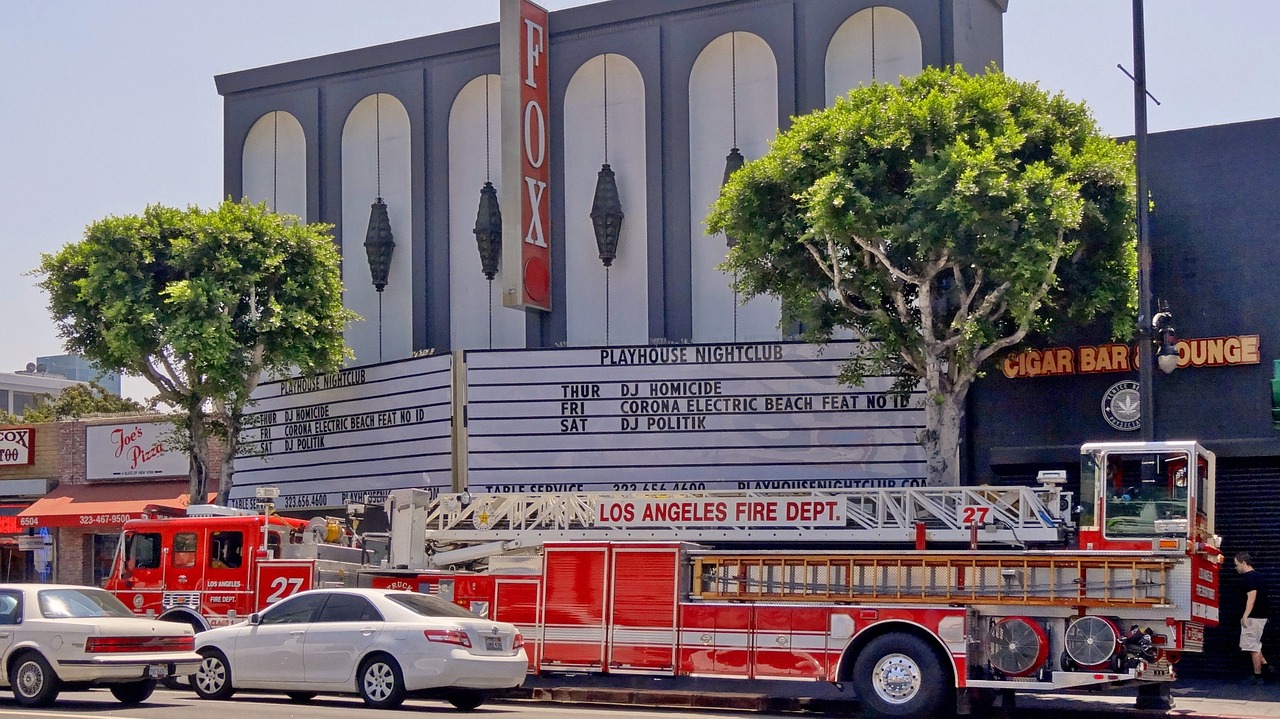 usa los angeles fire truck free photo