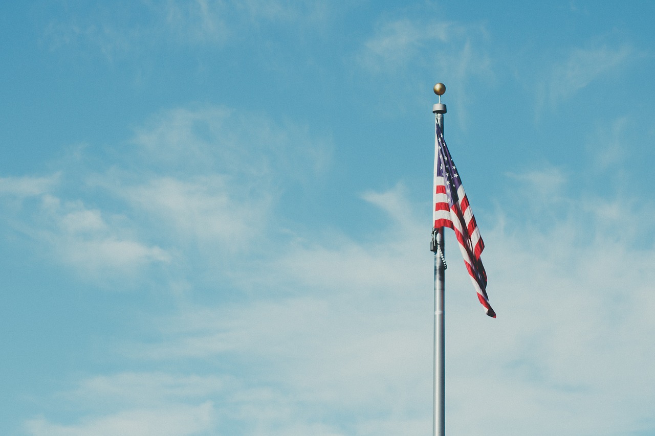 usa flag pole free photo