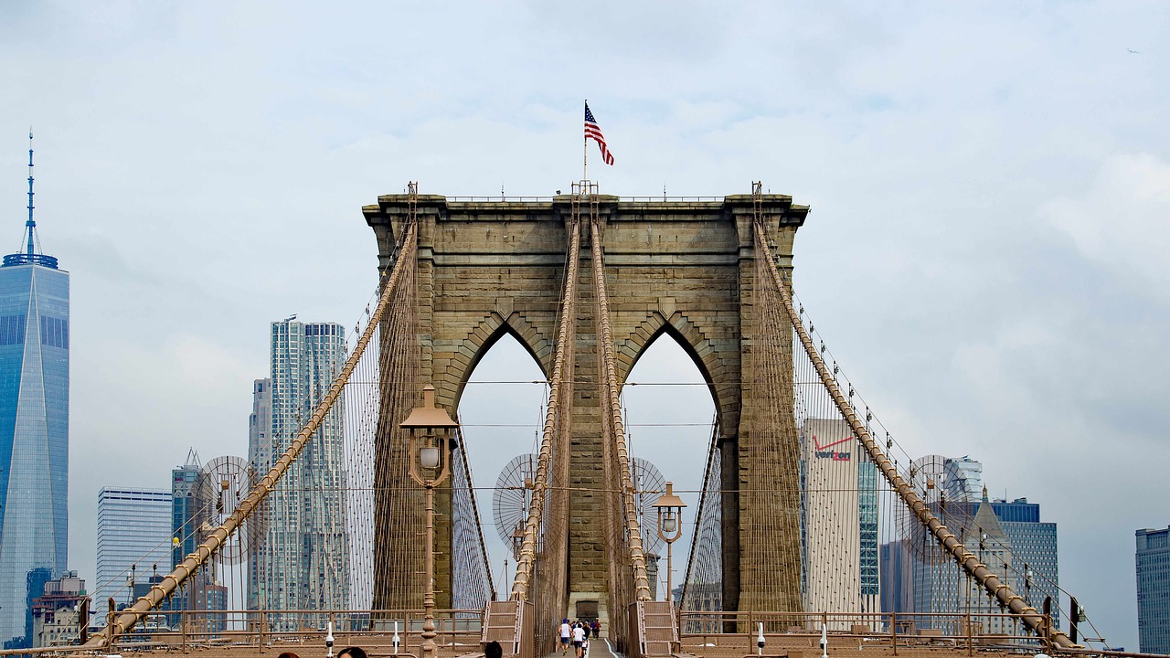 usa new york brooklyn bridge free photo