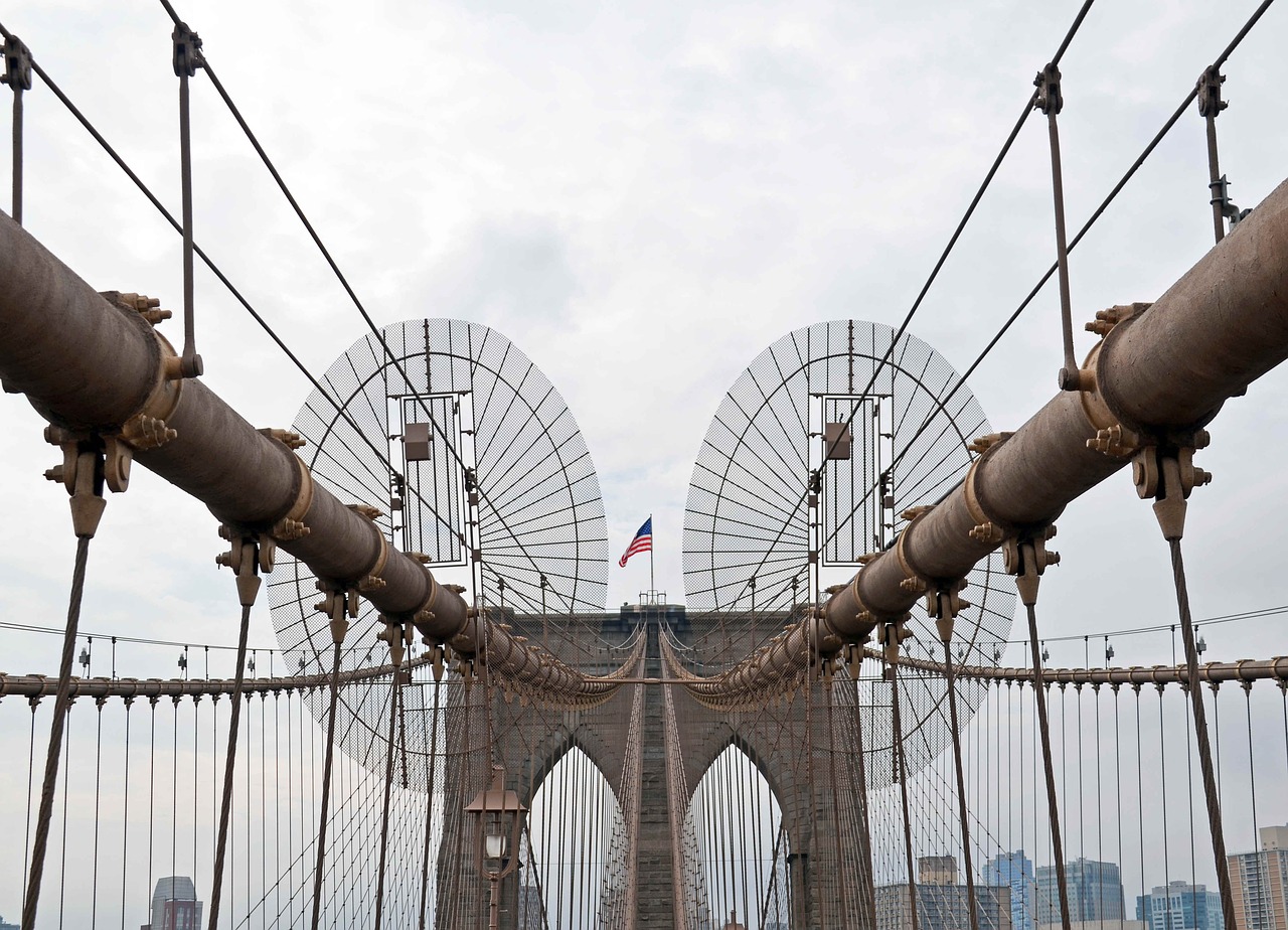 usa new york brooklyn bridge free photo