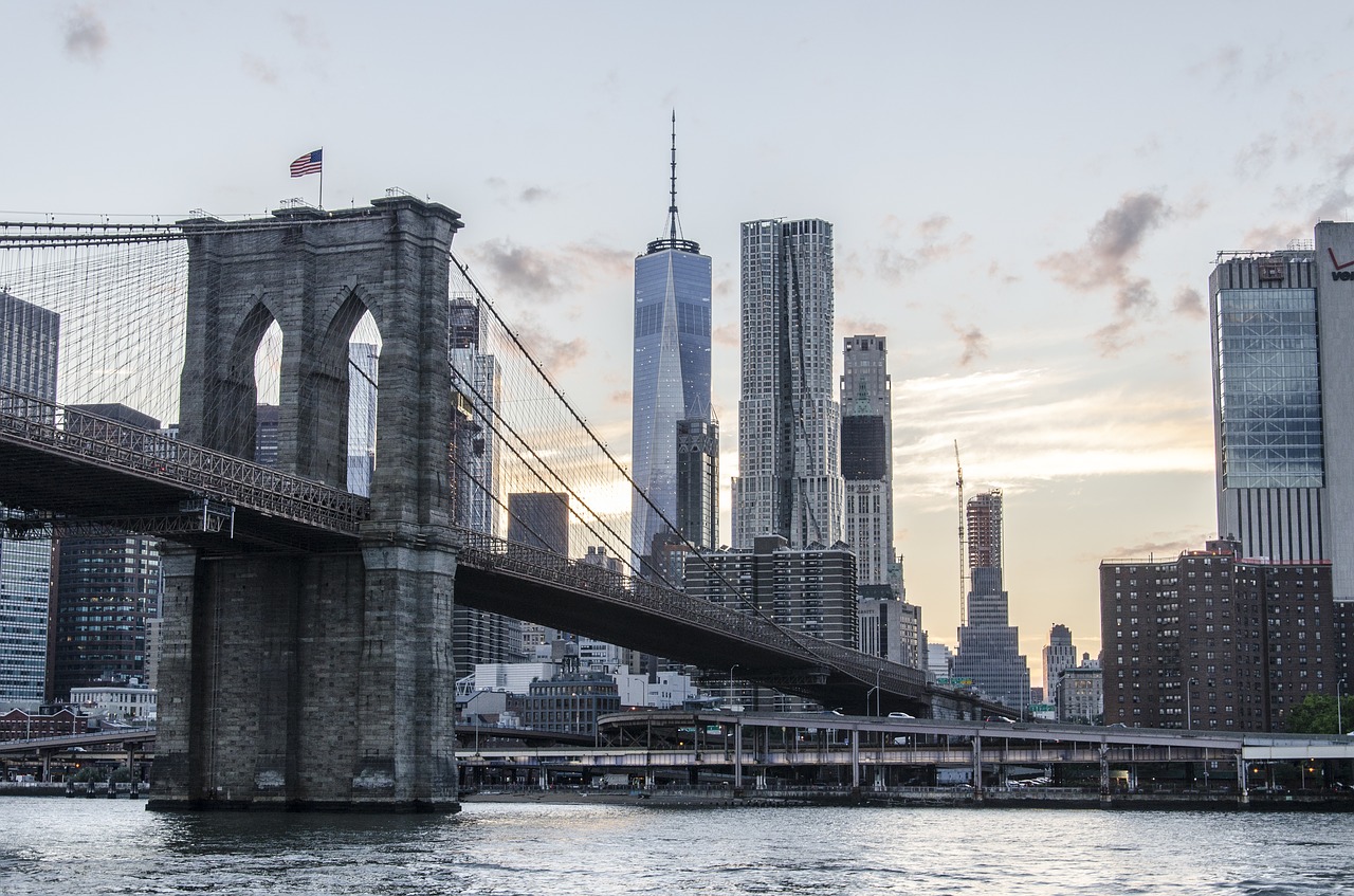 usa new york brooklyn bridge free photo