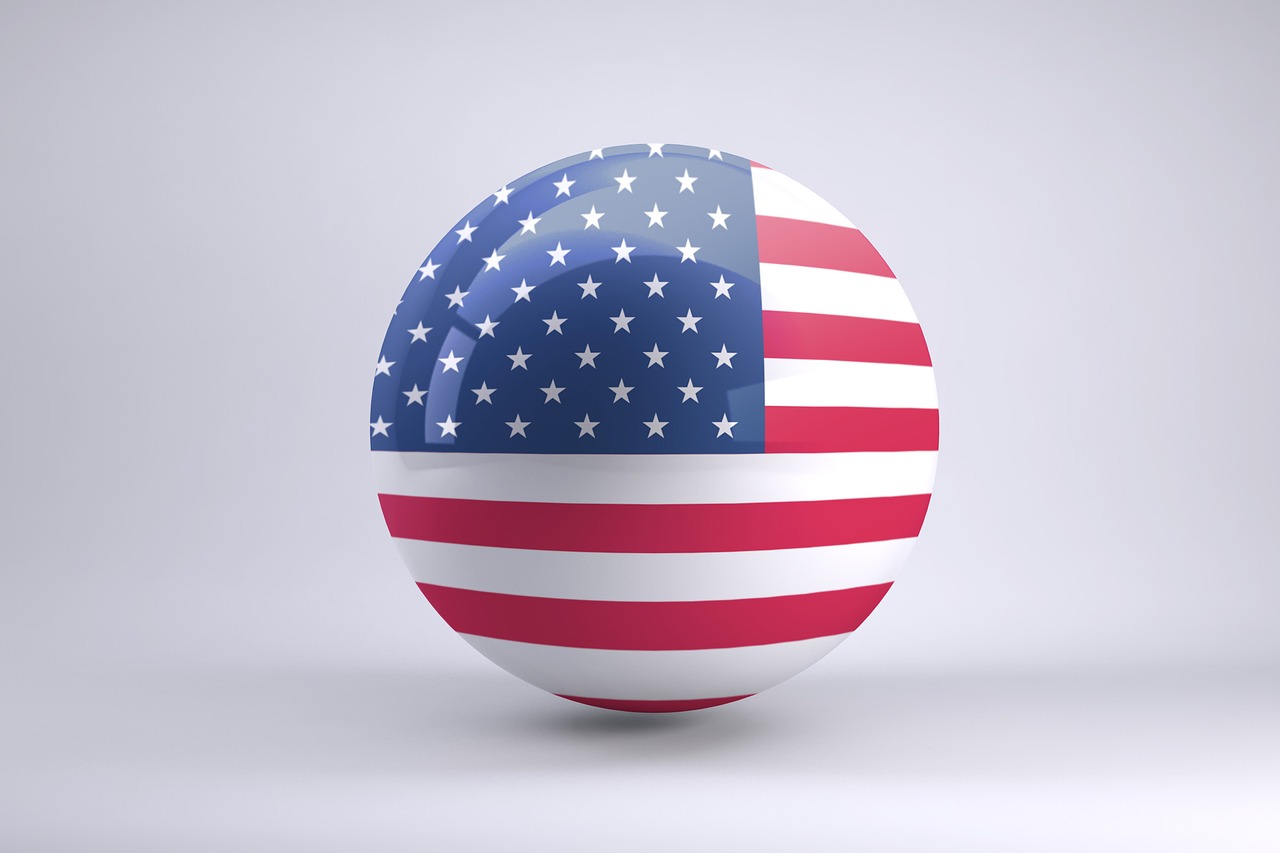 usa flag sphere ball free photo