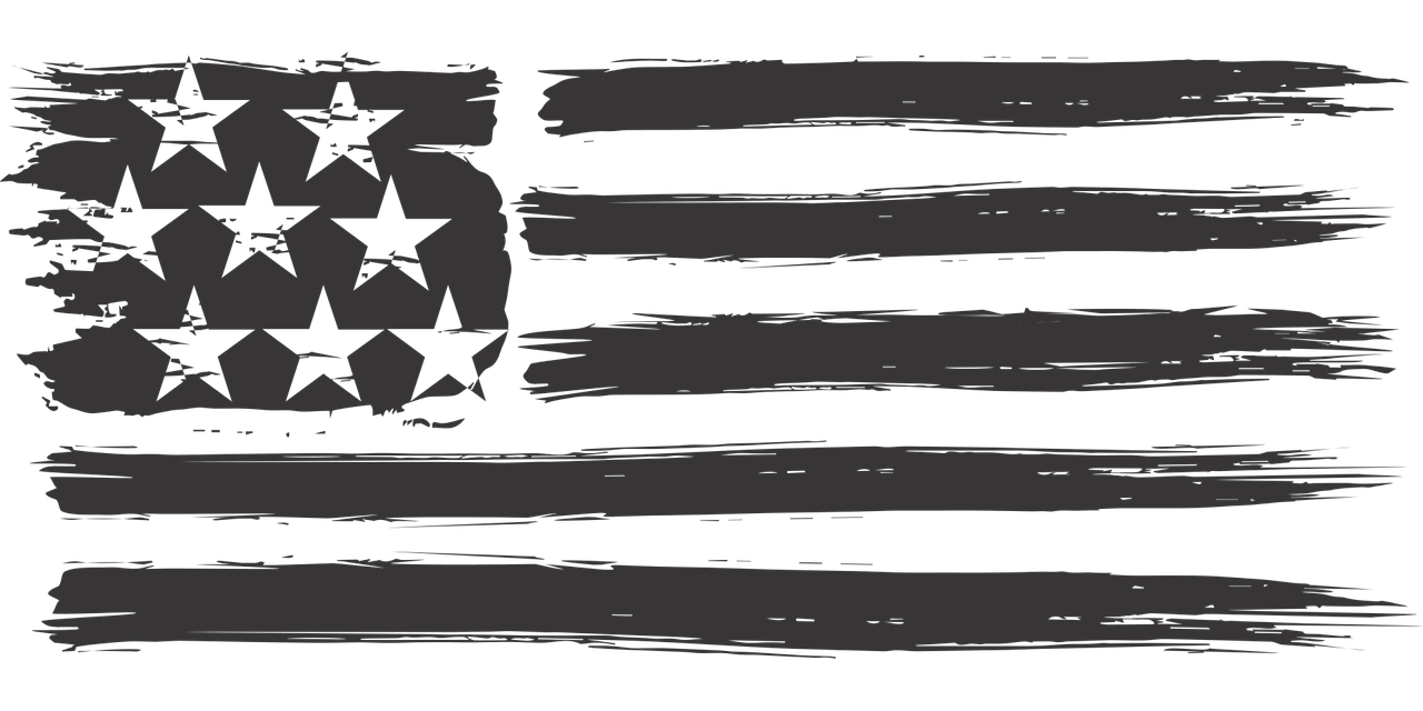 Distressed American Flag Vector.