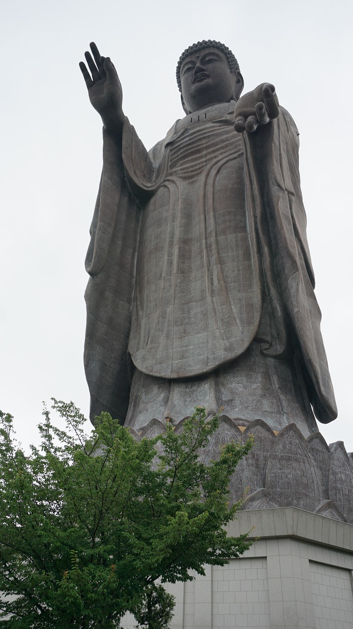 ushiku daibutsu buddhist monks aminat eyes statue free photo