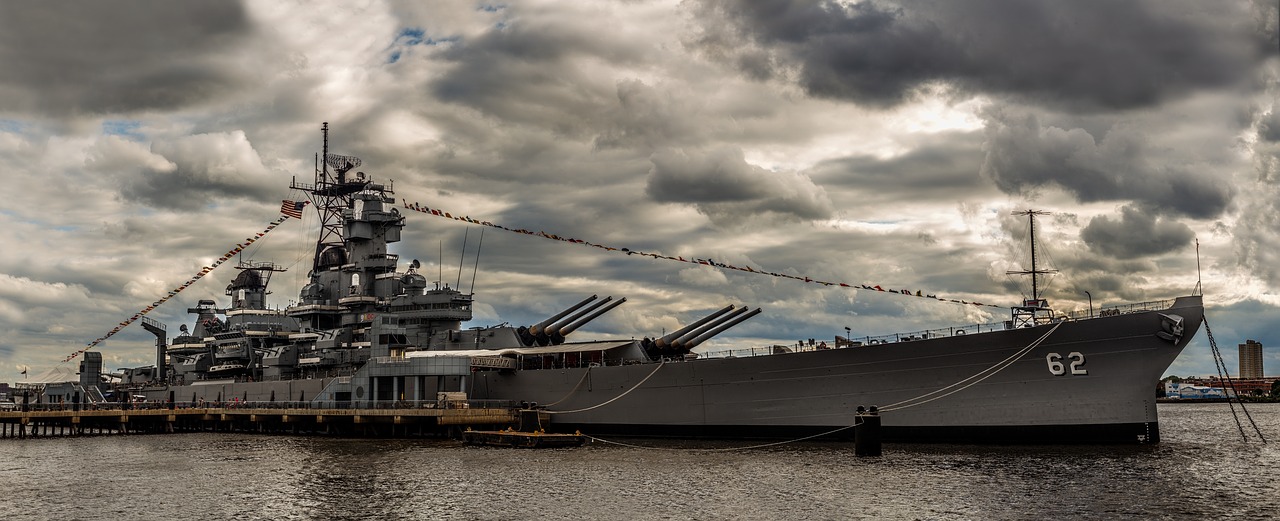 uss new jersey  battleship  warship free photo