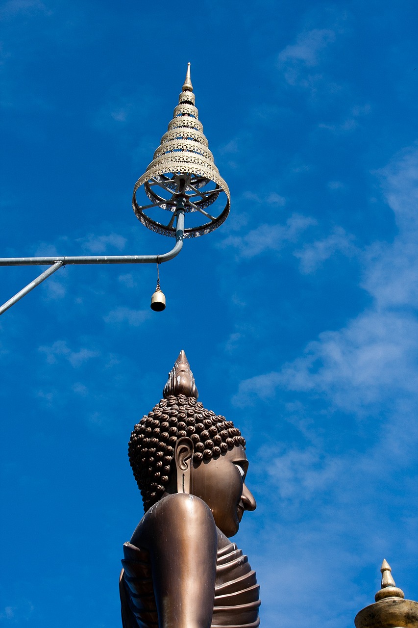 uthai thani buddha statue measure free photo