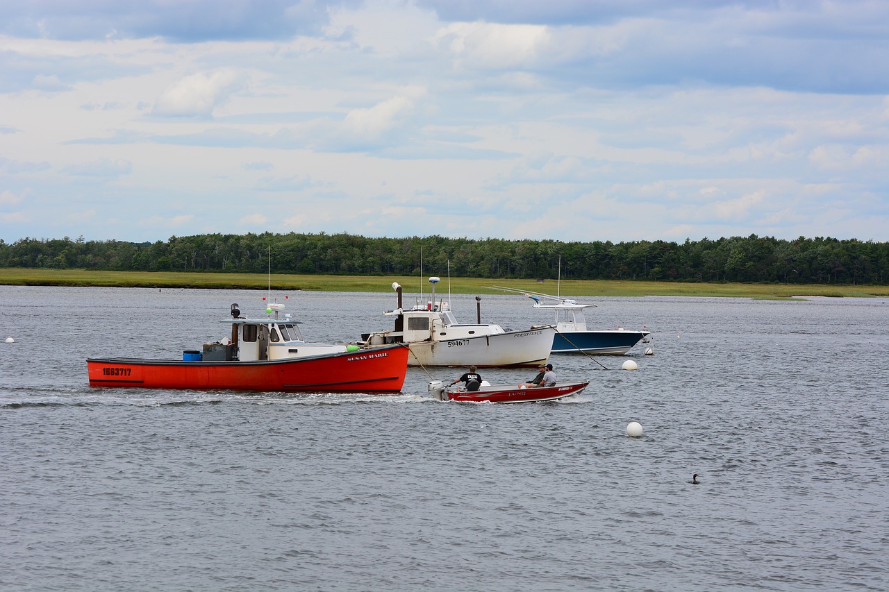 utility boats pine point maine free photo