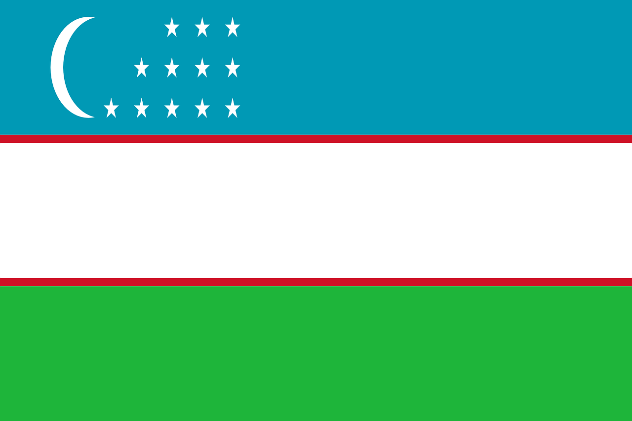 uzbekistan flag national flag free photo