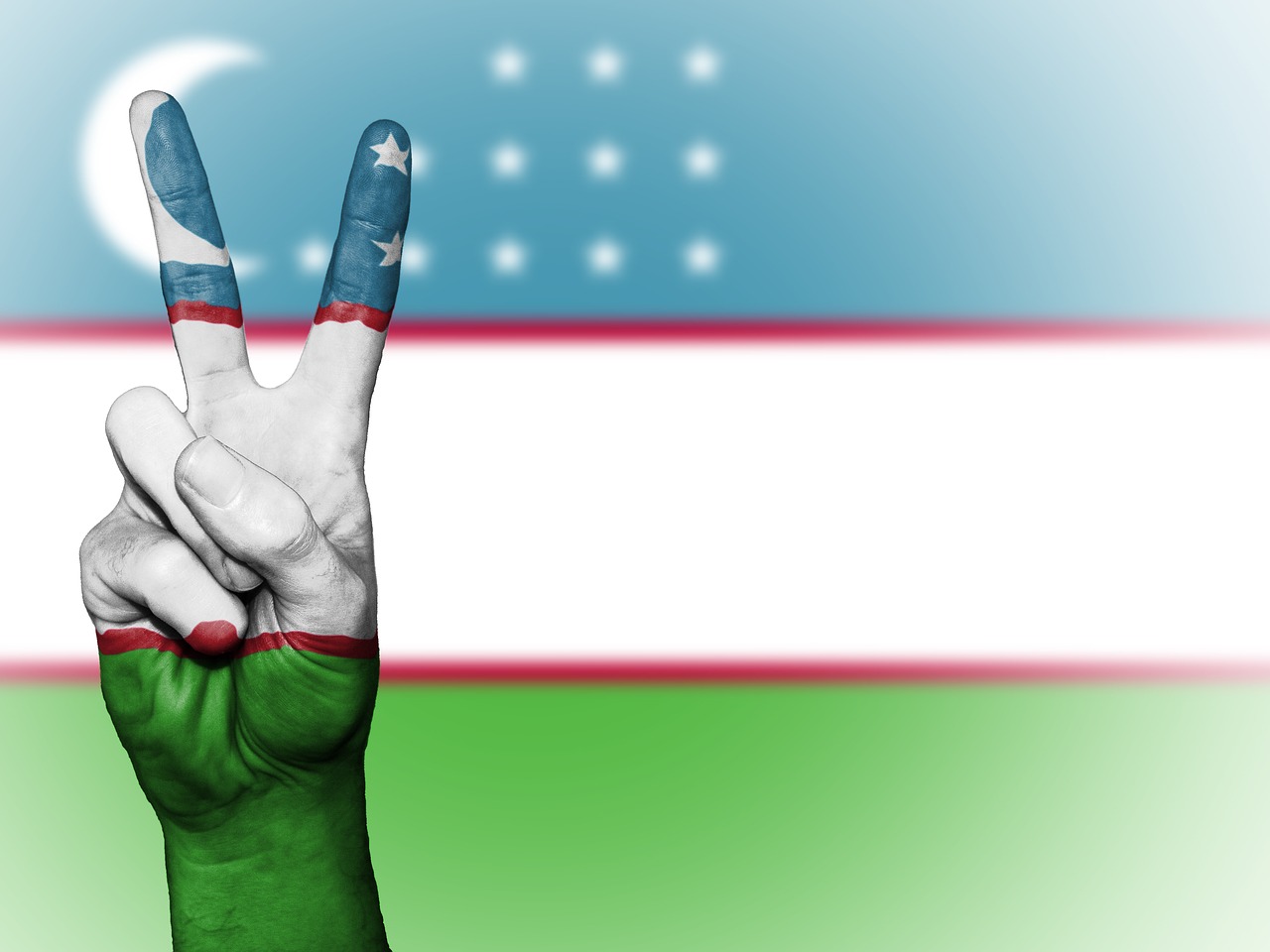 uzbekistan peace hand free photo