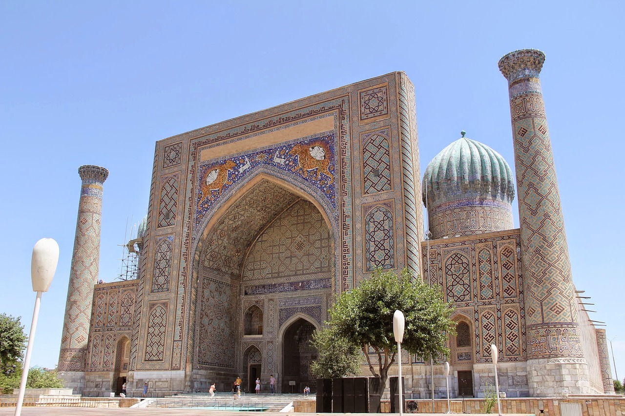 uzbekistan mosque samarkand free photo