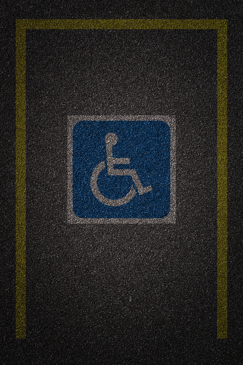vacancy deficient parking lot vacancy in a wheelchair free photo