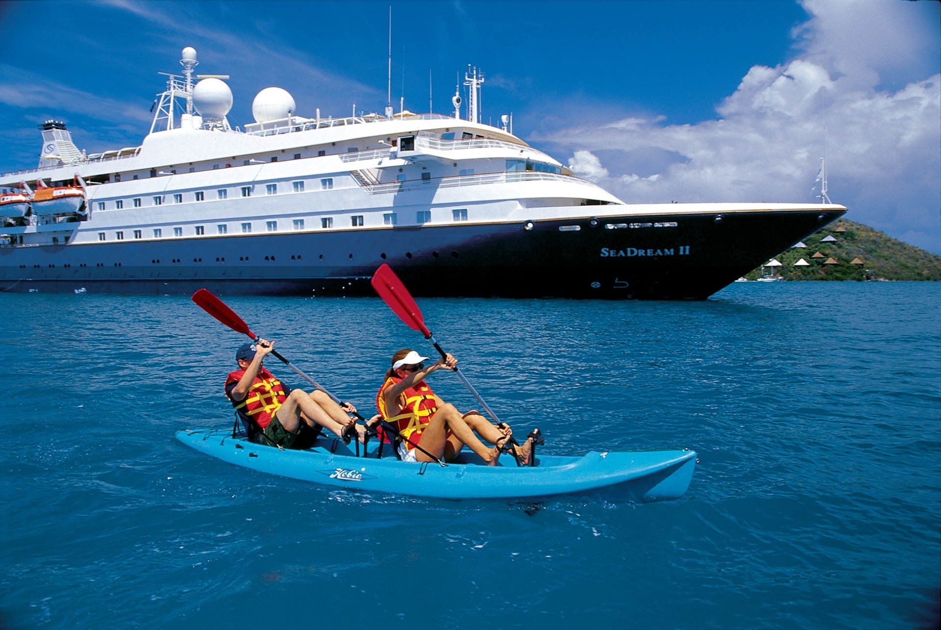 kayak cruise ship ocean free photo