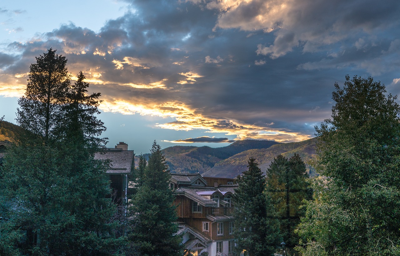 vail colorado sunset clouds free photo