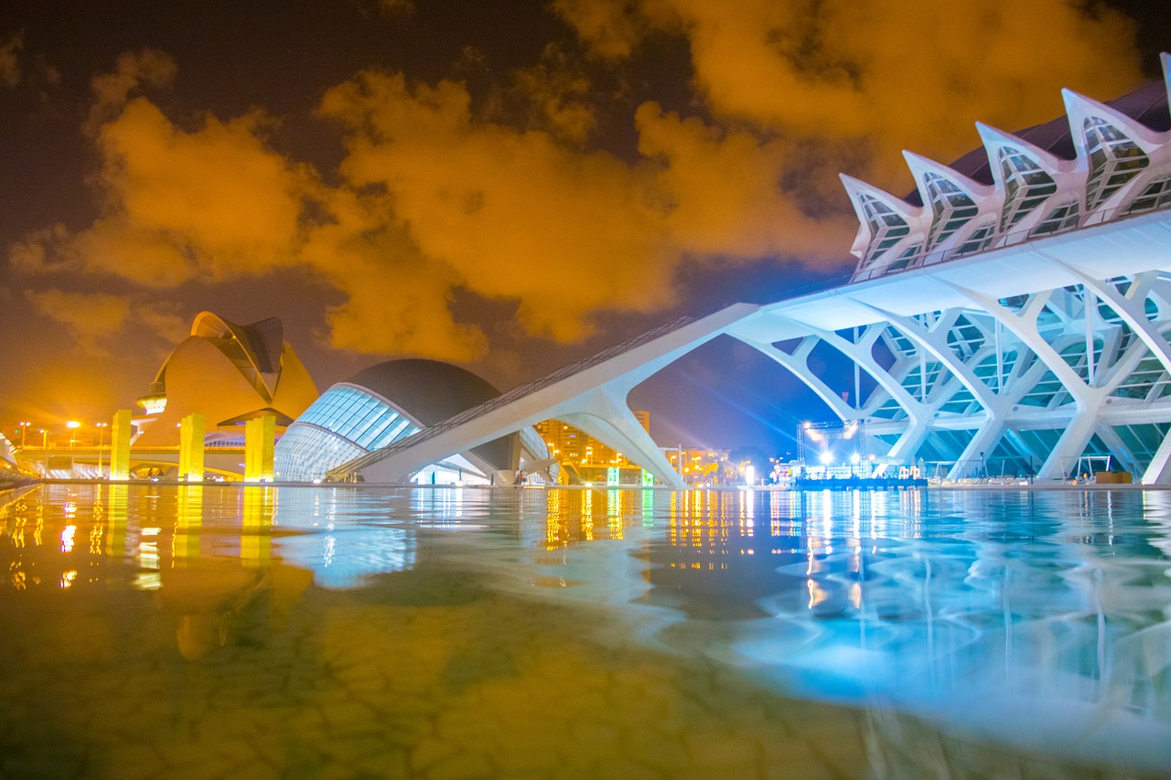 valencia city of arts and sciences color free photo