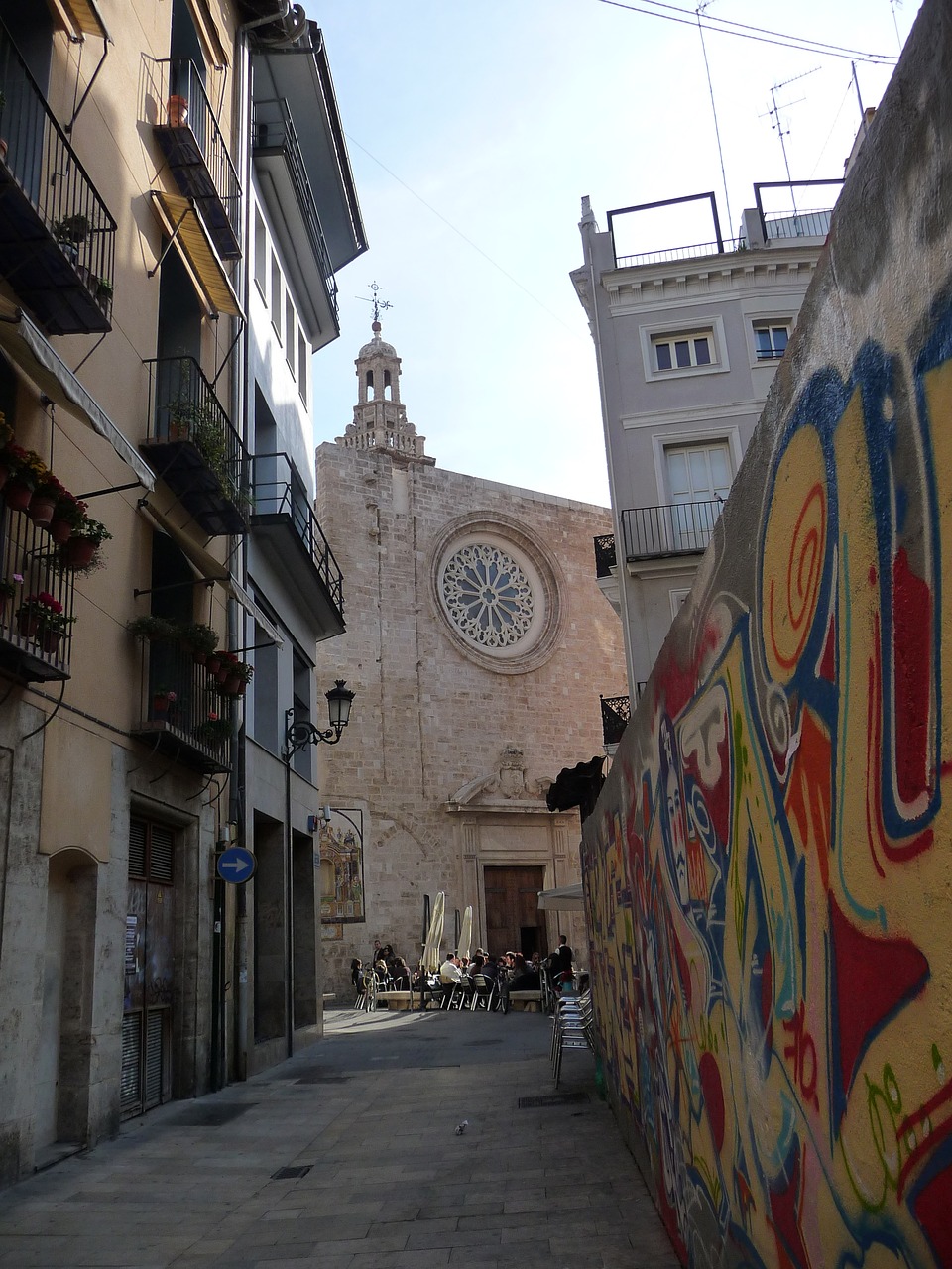 valencia spain alley free photo