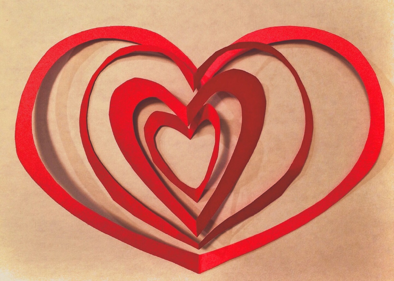 valentine heart paper heart free photo