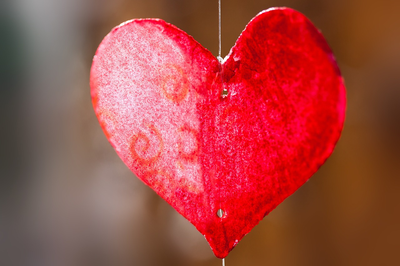 valentine heart shine through free photo