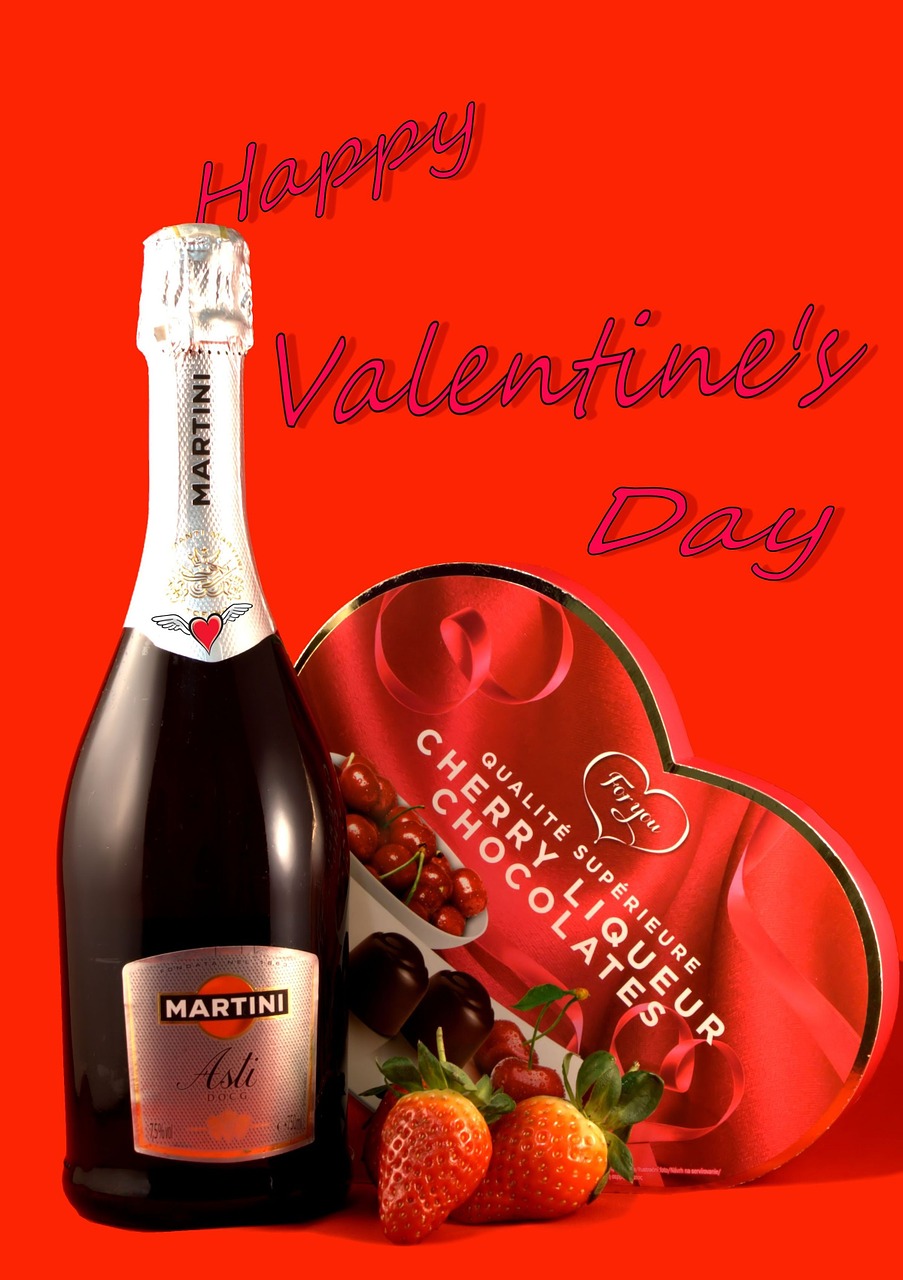 valentine's day champagne strawberries free photo