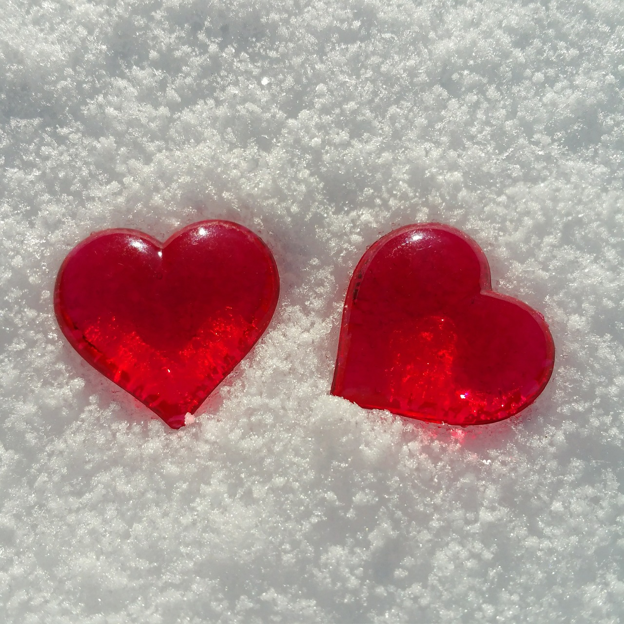 valentine's day heart snow free photo