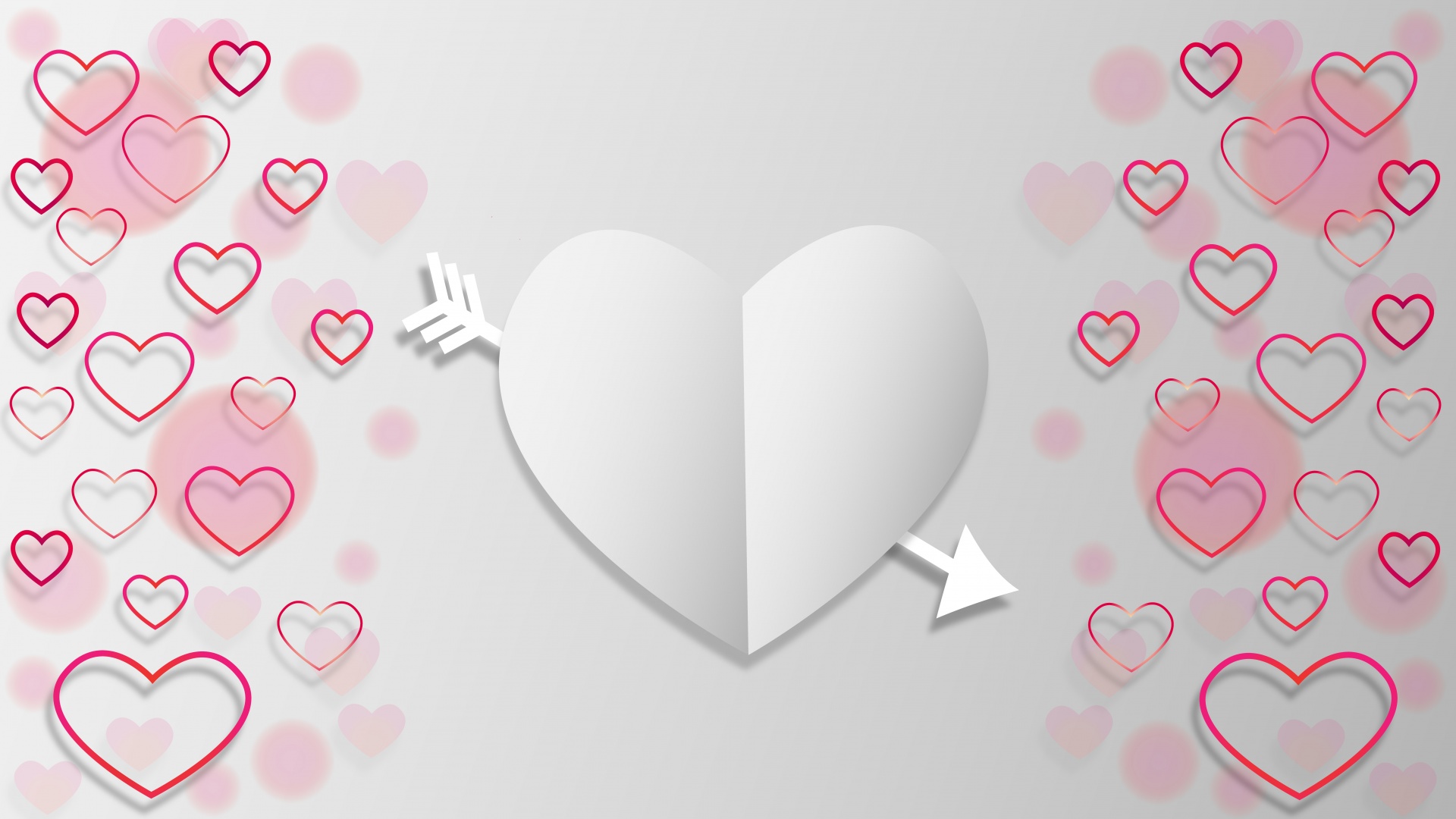 hearts love wallpaper free photo