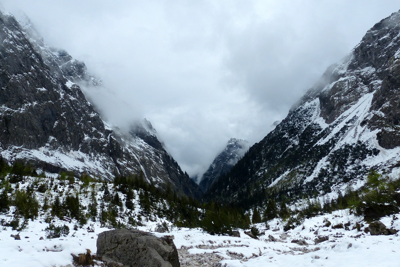 valley alpine mountains free photo