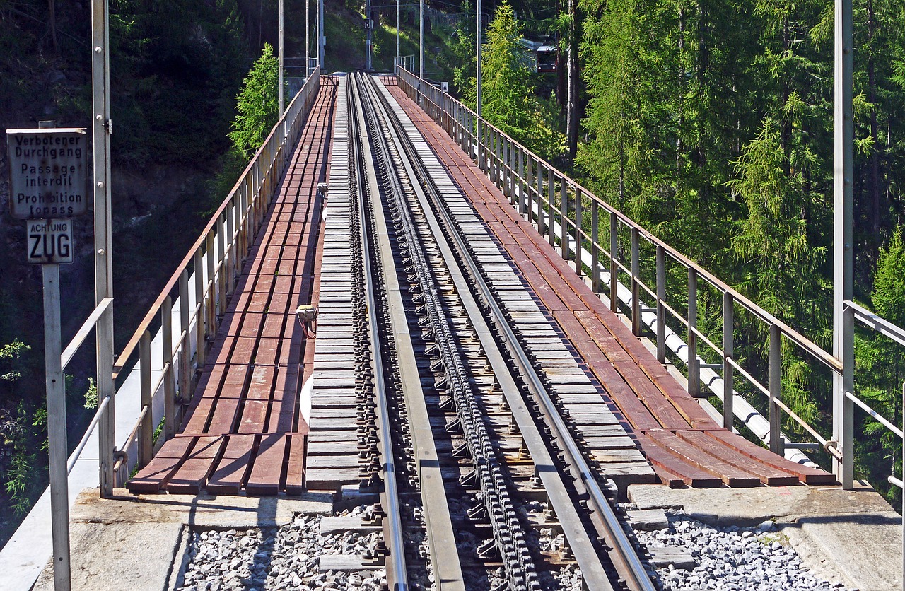 valley bridge railroad track rack railway free photo