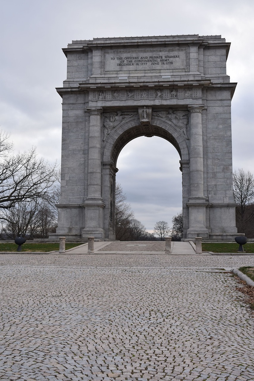 valley forge  arch  stone monument free photo