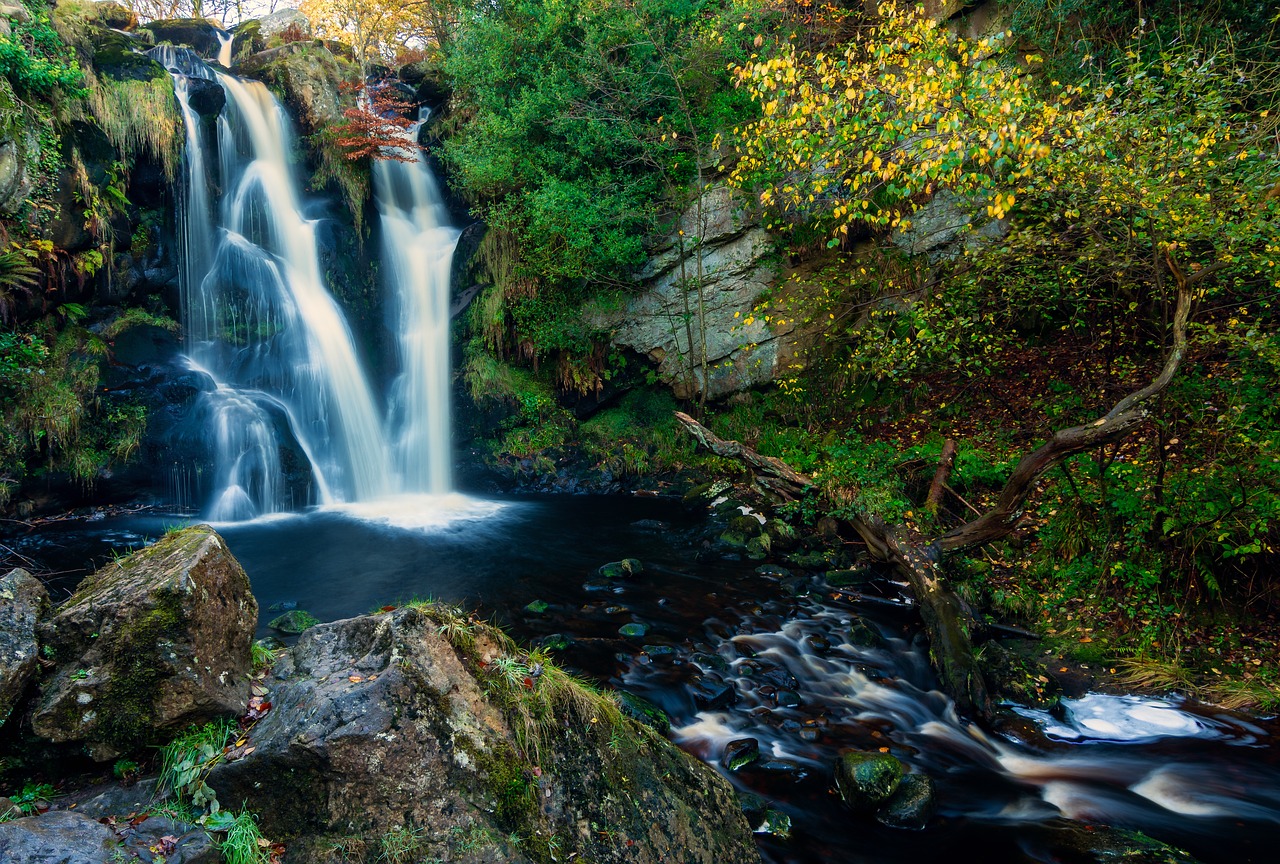 valley of desolation waterfall yorkshire free photo