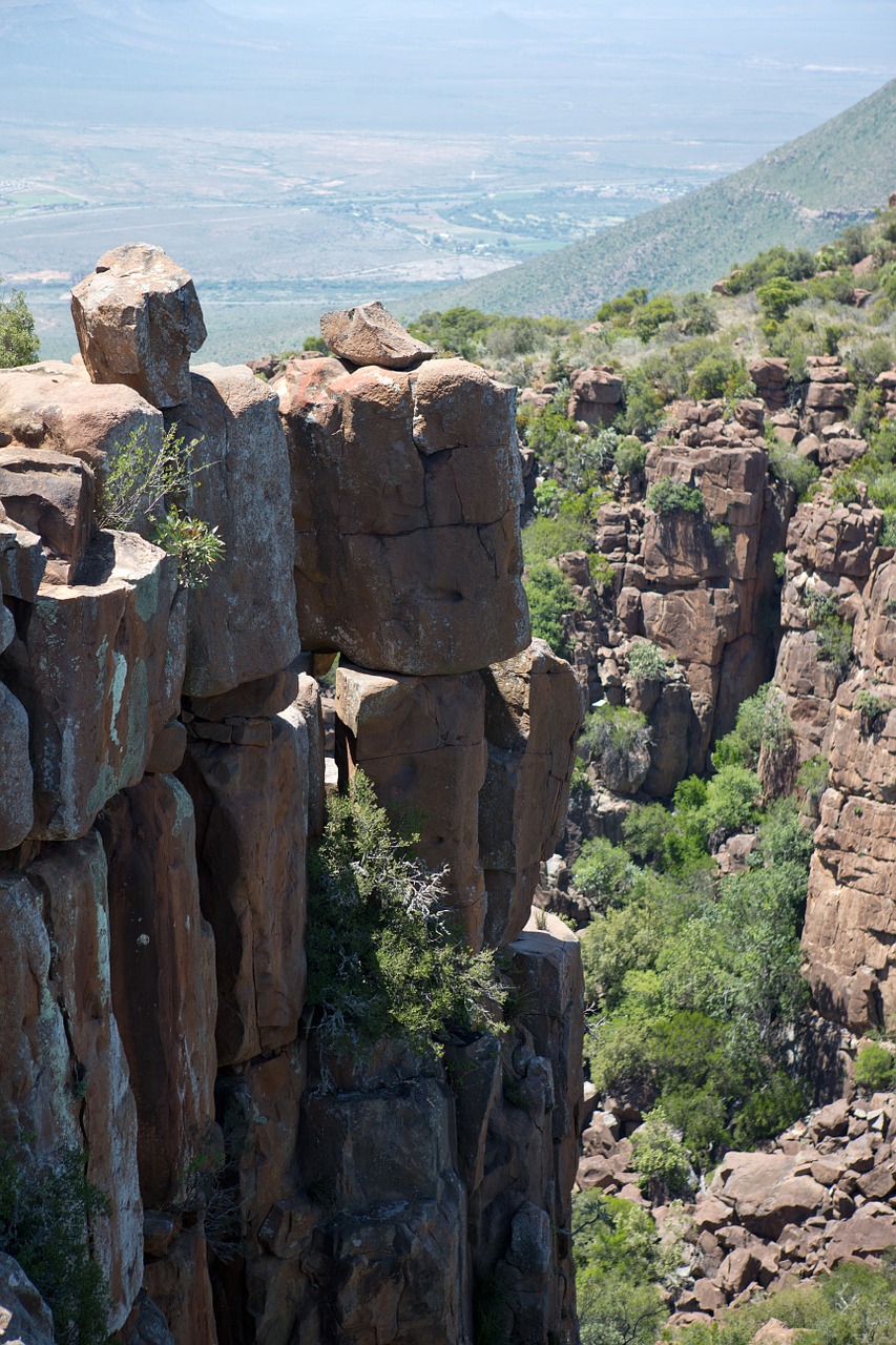 valley of desolation dolerite stacks south africa free photo