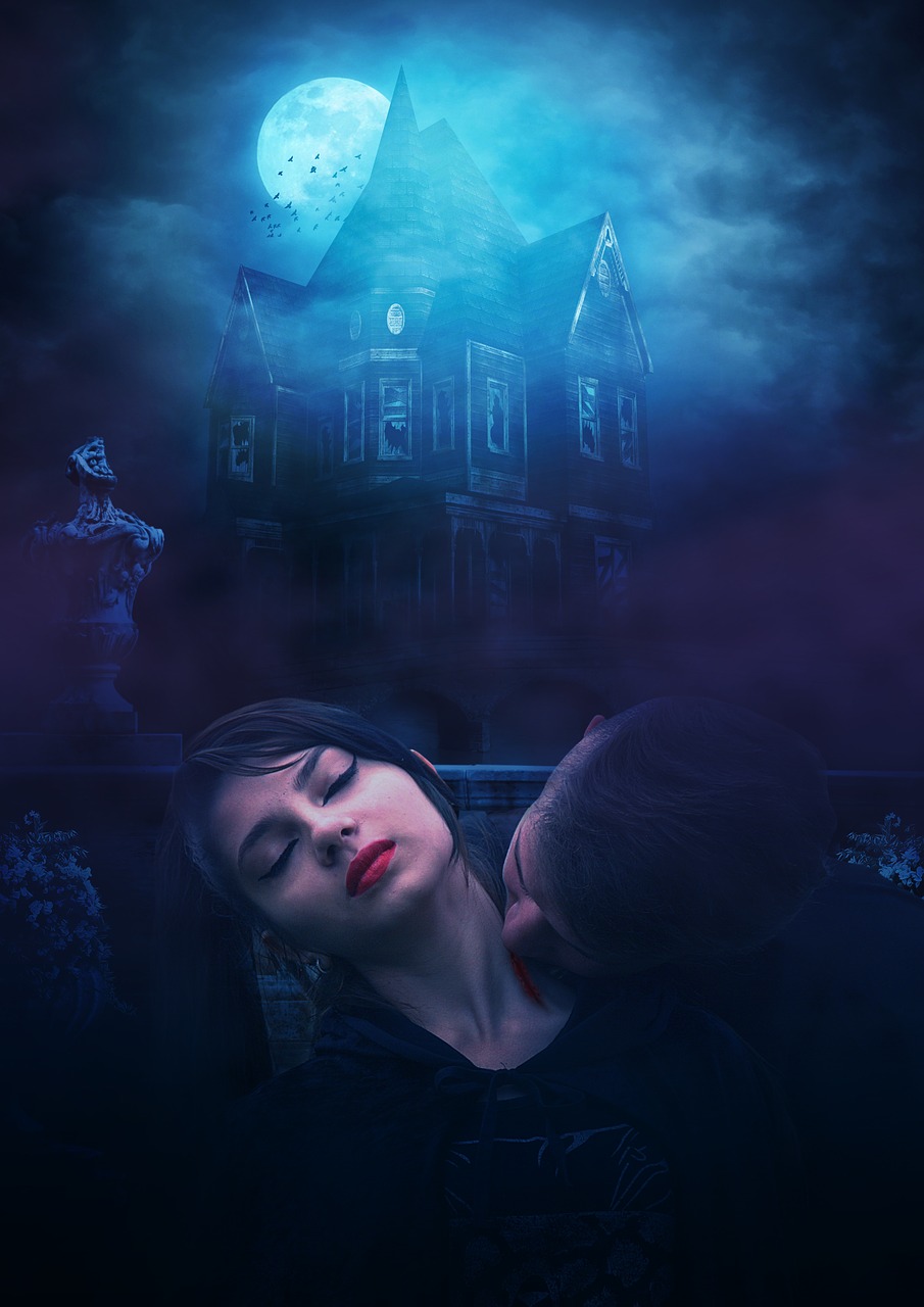 vampire  woman  man free photo