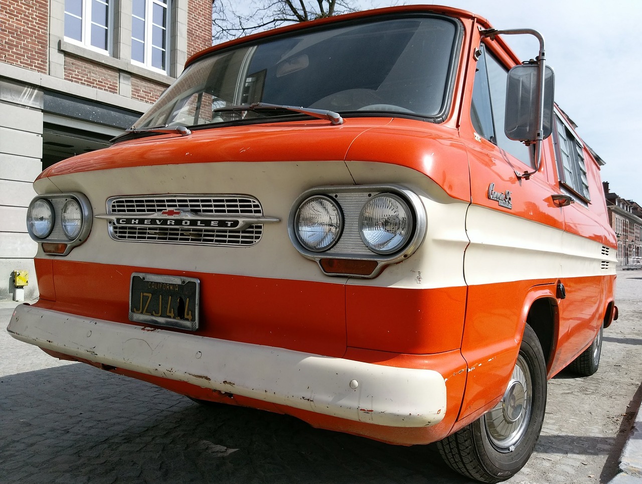 Van,chevrolet,orange,white,automobile - free image from needpix.com