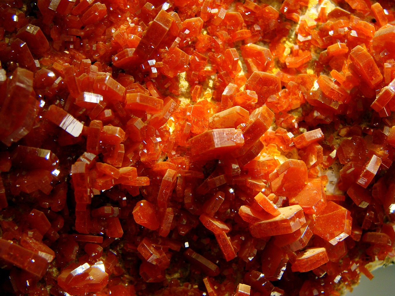 vanadinite mineral orange red free photo