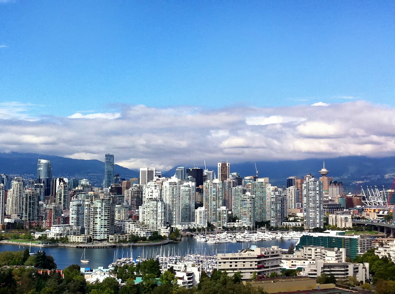 vancouver canada skyline free photo