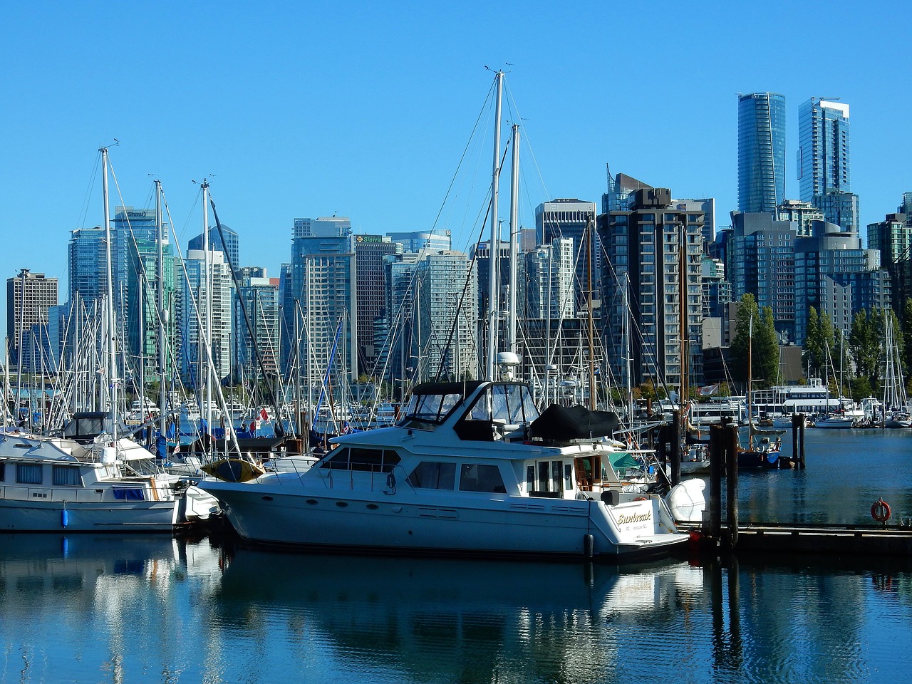 vancouver skyline false creek free photo