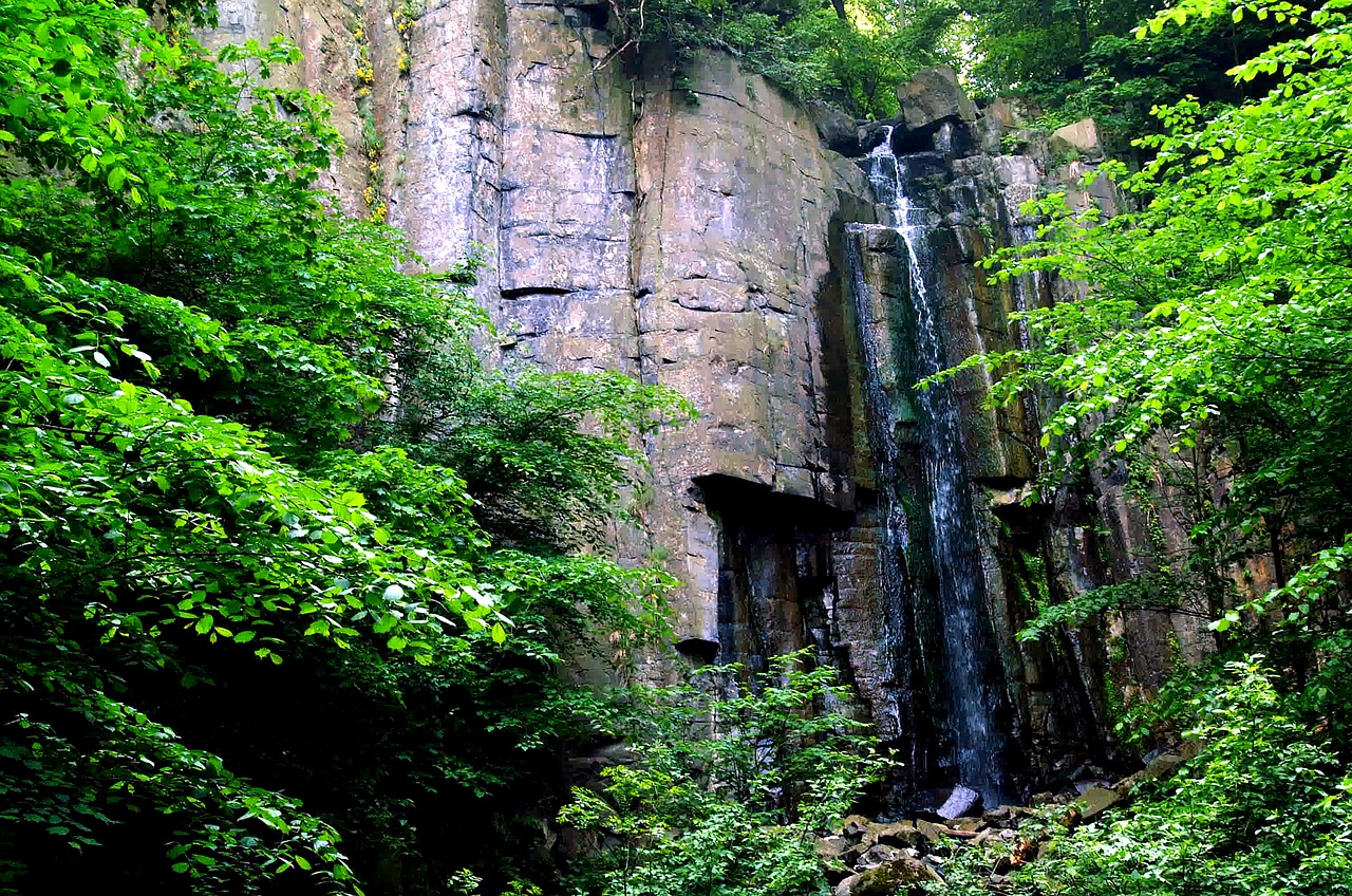 vaňov waterfall basalt free photo