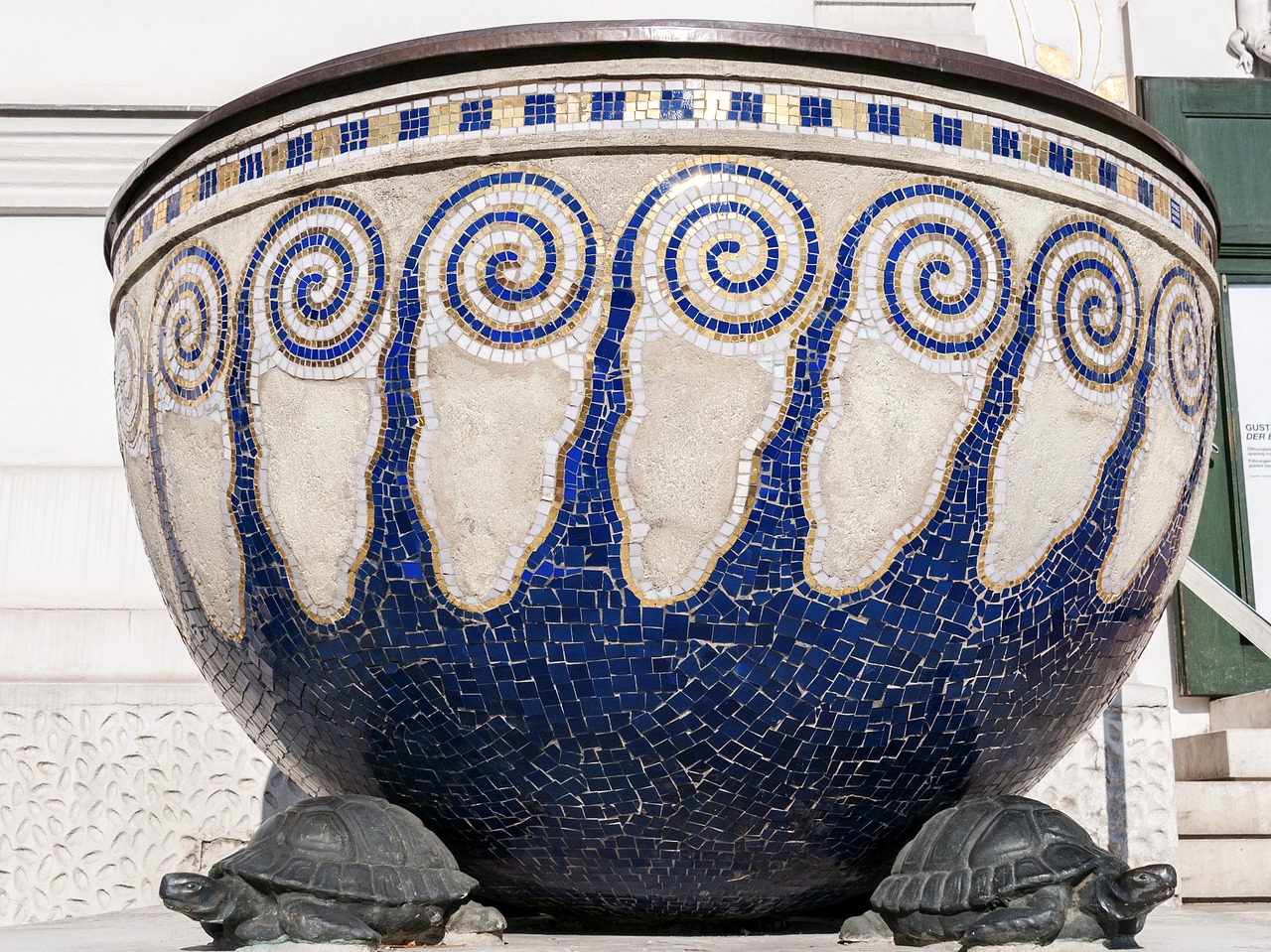 vase mosaic greek free photo