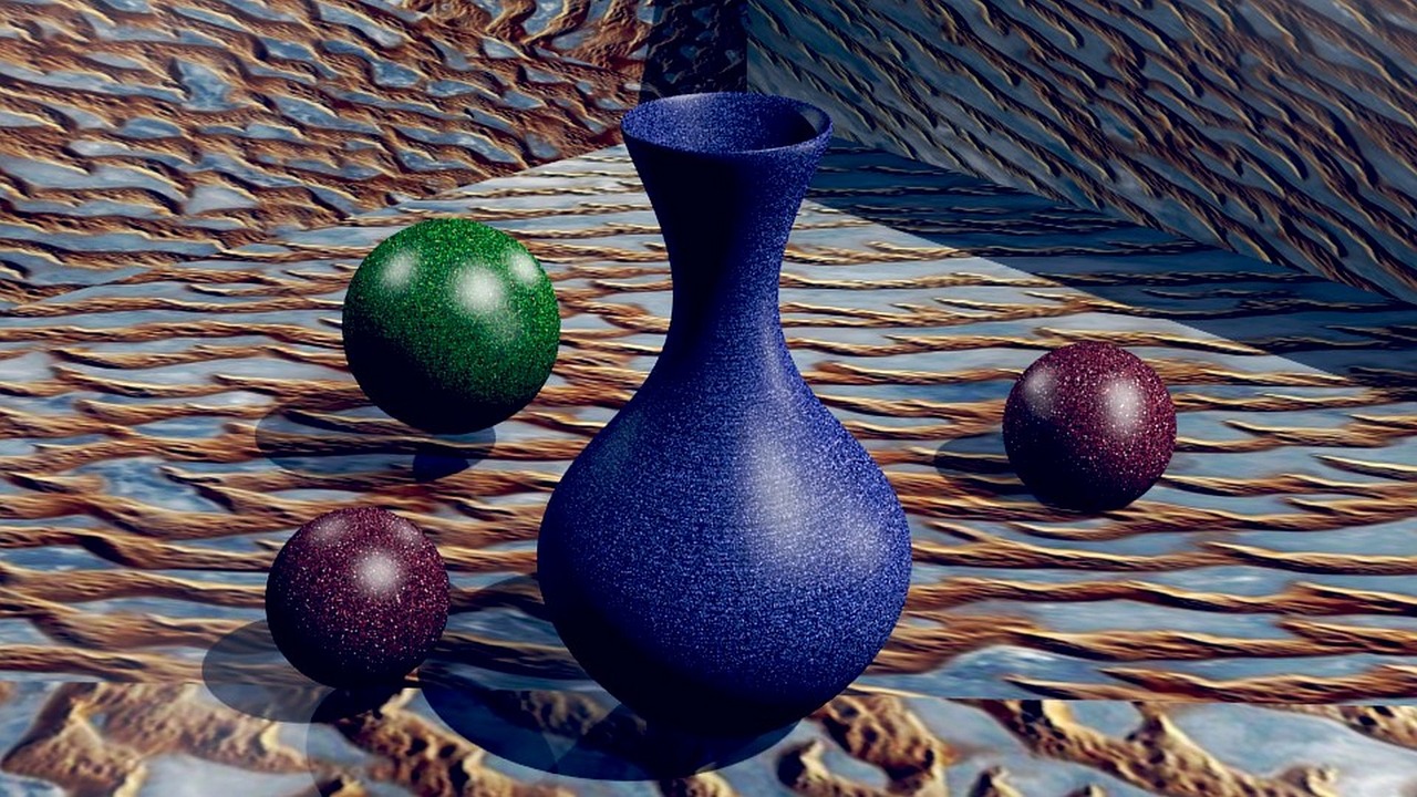 vase balls 3d free photo