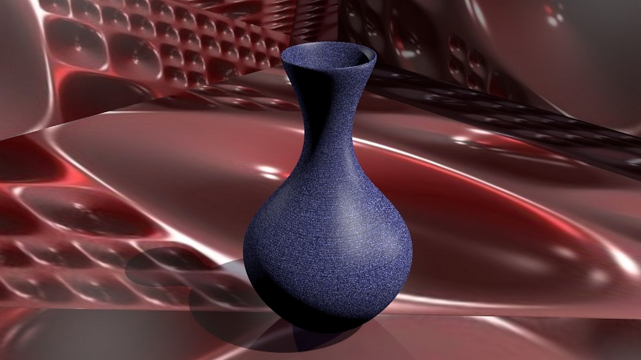 vase 3d burgundy background free photo