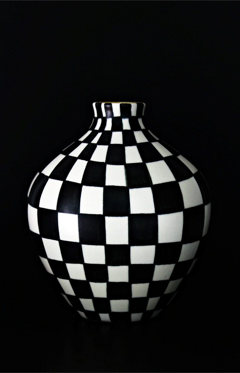 vase hand painting black and white free photo