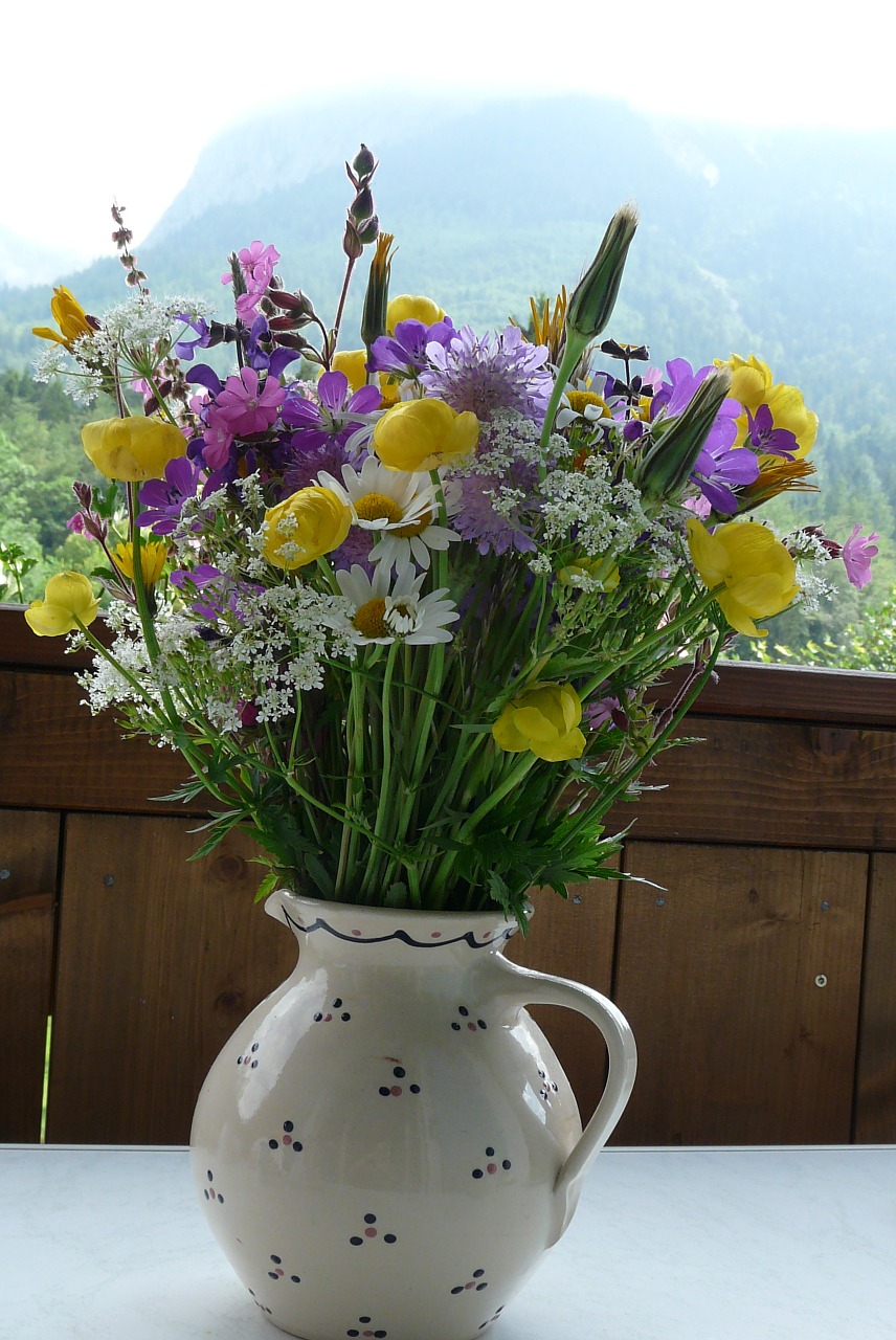 vase flowers colorful free photo