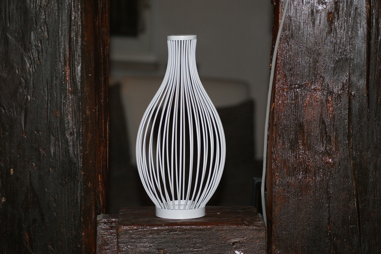 vase metal white free photo